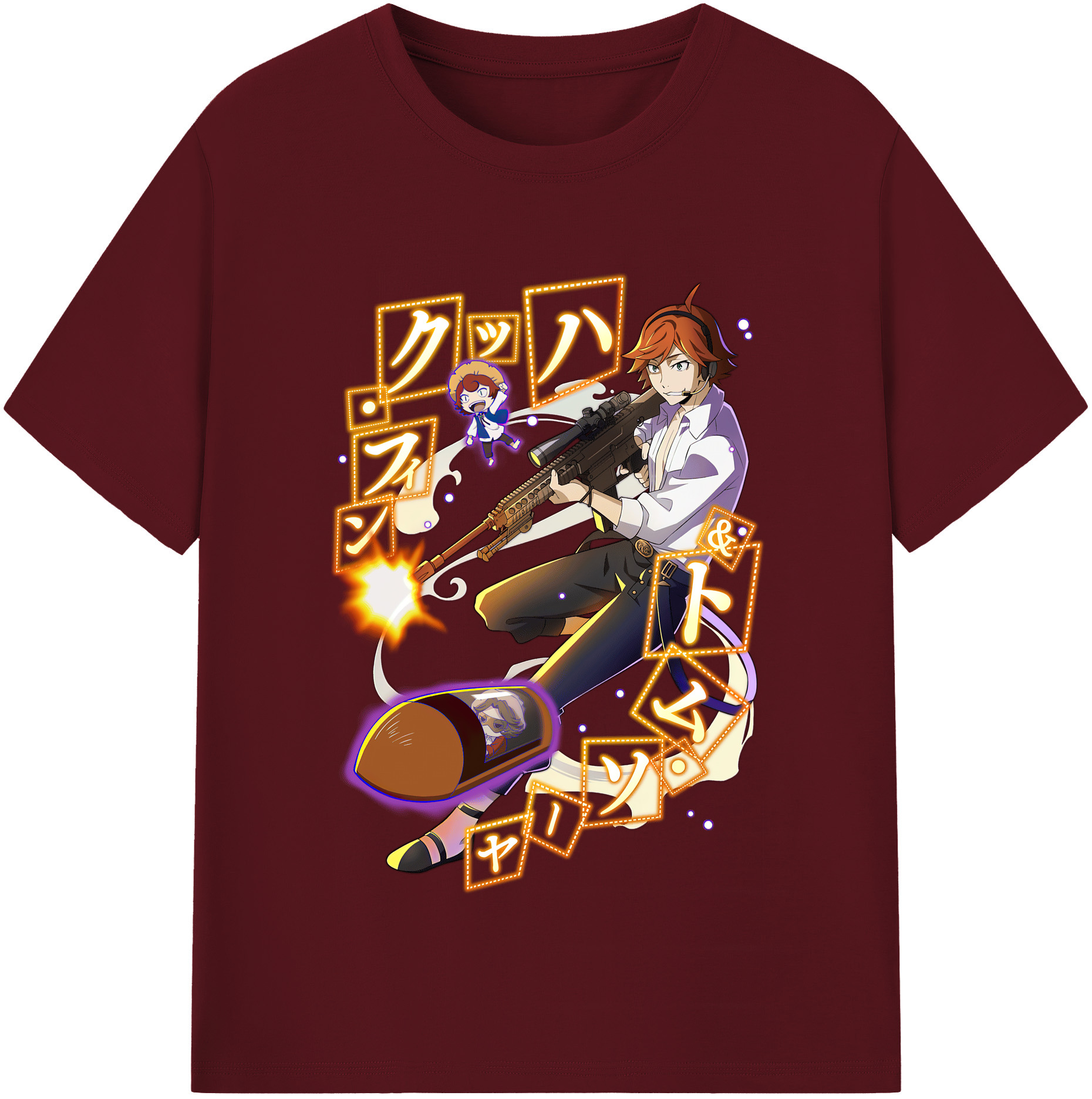 （画像用） 文豪ストレイドッグス Bungo Stray Dogs 綿100％半袖Tシャツ（フロントプリント）